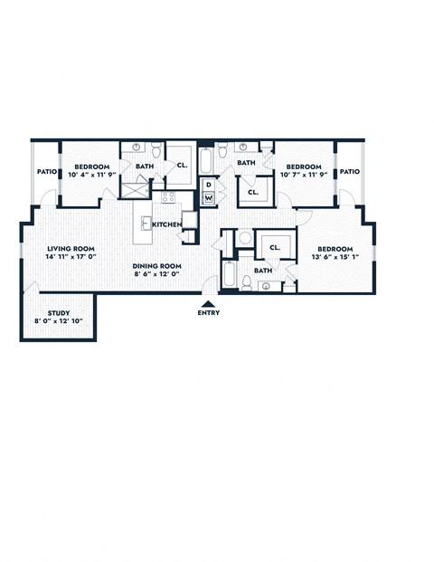 the floor plan of the second level of the home showcases the spacious bedrooms and baths